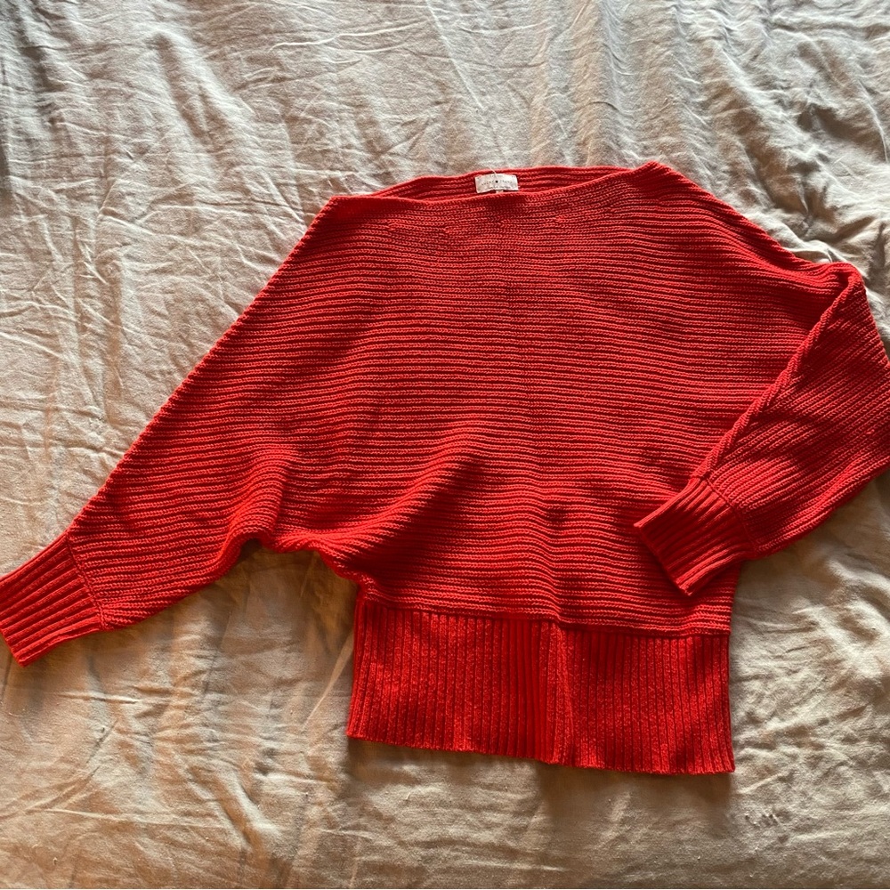Lucky Orange Off-The-Shoulder Sweater